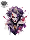 tatouage-temporaire-clown-pour-epaule-design-unique-et-osé