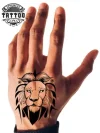 dessin-temporaire-main-représentation-lion-authentique