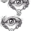 tatouage-temporaire-cheville-regard-enigmatique tatouage-temporaire-cheville-regard-enigmatique
