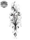 dessin-temporaire-jambe-motif-asiatique dessin-temporaire-jambe-motif-asiatique
