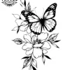 tatouage temporaire avant bras lépidoptère raffinement