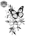 tatouage temporaire avant bras lépidoptère raffinement