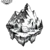 tatouages-temporaire-avant-bras-paysage-montagneux