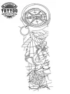 tatouage-temporaire-bras-boussole-résistant-et-soigné tatouage-temporaire-bras-boussole-résistant-et-soigné
