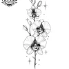 autocollant-temporaire-bras-devant-design-orchidée-sophistiqué-et-persistant autocollant-temporaire-bras-devant-design-orchidée-sophistiqué-et-persistant