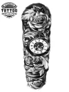 tattoo-temporaire-membre-superieur-rose-horloge-florale