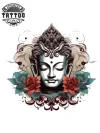 tatouage-temporain-bouddha-pour-nuque tatouage-temporain-bouddha-pour-nuque