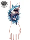 tatouage-temporaire-manchette-squale-ocean tatouage-temporaire-manchette-squale-ocean