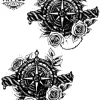 tatouage-temporaire-poignet-rose-des-vents-orientable tatouage-temporaire-poignet-rose-des-vents-orientable