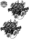 tatouage-temporaire-poignet-rose-des-vents-orientable tatouage-temporaire-poignet-rose-des-vents-orientable