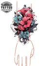 tatouage-temporaire-bracelet-femme-motif-floral-éphémère