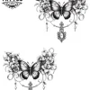 tatouage-temporain-bracelet-papillon-femme tatouage-temporain-bracelet-papillon-femme
