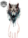 tatouage-temporaire-manchette-loup-précis-pour-bras tatouage-temporaire-manchette-loup-précis-pour-bras