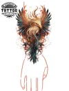 tatouage-temporaire-manchette-phoenix-realistique-etanche