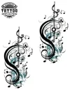 tatouage-temporaire-mélodie-musicale-poignet tatouage-temporaire-mélodie-musicale-poignet