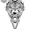 tatouage-temporaire-avant-bras-loup-réaliste tatouage-temporaire-avant-bras-loup-réaliste