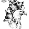 tatouage-temporaire-avant-bras-faune-moderne tatouage-temporaire-avant-bras-faune-moderne