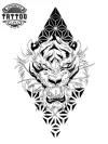 tatouage-temporary-avant-bras-felin-dessin-original