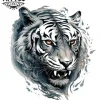 tatouage-temporaire-epaule-félin-blanc-stylisé-authentique