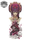 tatouage-temporaire-bras-portrait-femme-design-singulier tatouage-temporaire-bras-portrait-femme-design-singulier