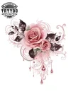 tatouage-temporaire-epaule-rose-dentelle-floral