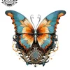 tatouage-temporaire-epaule-papillon-3d-réaliste