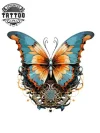 tatouage-temporaire-epaule-papillon-3d-réaliste