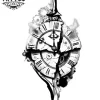 tatouage-temporaire-bras-motif-horloge-rétro tatouage-temporaire-bras-motif-horloge-rétro
