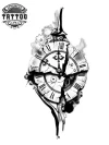 tatouage-temporaire-bras-motif-horloge-rétro tatouage-temporaire-bras-motif-horloge-rétro