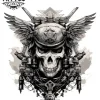 tatouage-temporaire-épaule-soldat-dessin-passager-style-militaire tatouage-temporaire-épaule-soldat-dessin-passager-style-militaire