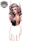 tatouage-manchoir-temporaire-pin-up-rétro tatouage-manchoir-temporaire-pin-up-rétro