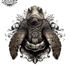 tatouage-temporaire-tortue-nuque-conception-exclusive-accentuer-votre-allure