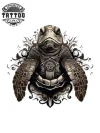 tatouage-temporaire-tortue-nuque-conception-exclusive-accentuer-votre-allure