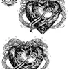 tatouage-temporaire-cheville-dessin-coeur-romantique tatouage-temporaire-cheville-dessin-coeur-romantique