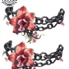 tatouage-temporaire-cheville-bracelet-floral