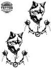 tatouage-temporaire-talon-loup-motif-original tatouage-temporaire-talon-loup-motif-original