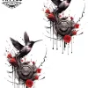 tatouage-temporain-cheville-oiseau-design-raffiné-et-passager
