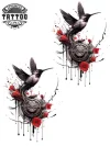 tatouage-temporain-cheville-oiseau-design-raffiné-et-passager