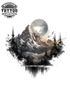 tatouage-temporaire-montagne-pour-nuque-design-provisoire-haut-de-gamme tatouage-temporaire-montagne-pour-nuque-design-provisoire-haut-de-gamme
