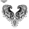 tattoo-temporaire-nuque-plume-d'ange-sophistiqué tattoo-temporaire-nuque-plume-d'ange-sophistiqué