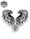 tattoo-temporaire-nuque-plume-d'ange-sophistiqué tattoo-temporaire-nuque-plume-d'ange-sophistiqué