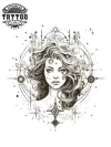 tatouage-ephemere-nuque-sagittaire-ornement-passager-pour-cou tatouage-ephemere-nuque-sagittaire-ornement-passager-pour-cou
