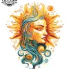 tatouage-temporaire-soleil-nuque-style-raffinement tatouage-temporaire-soleil-nuque-style-raffinement