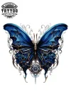 tatouage-temporaire-papillon-nuque