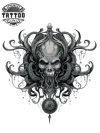 tatouage-temporaire-arrière-du-cou-compas-graphisme-exclusif