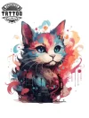 tatouage-temporané-nuque-félin-design-matou tatouage-temporané-nuque-félin-design-matou