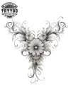 tatouage-temporain-nuque-dame-design-fleur-raffiné tatouage-temporain-nuque-dame-design-fleur-raffiné