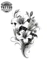 decoration-temporaire-nuque-fleur-orchidee-raffinee decoration-temporaire-nuque-fleur-orchidee-raffinee