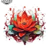 tatouage-temporaires-nuque-fleur-spirituelle-et-douce
