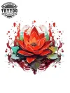 tatouage-temporaires-nuque-fleur-spirituelle-et-douce